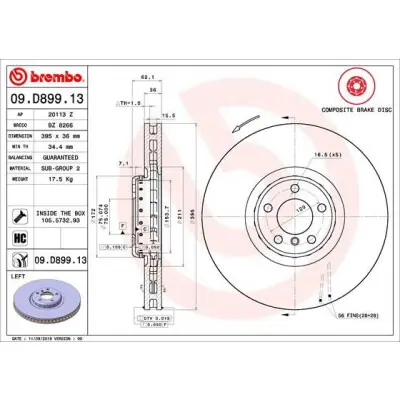 No Te Lo Pierdas Disco de freno BREMBO 09.D899.13
